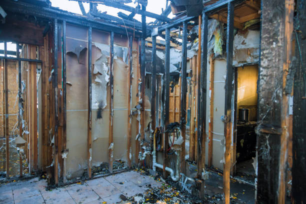 Professional Emergency Fire Cleanup technician working in West Orange, TX